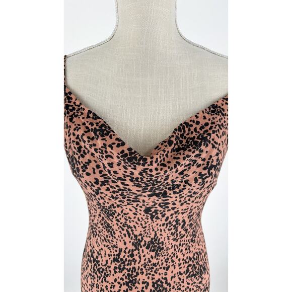 Lovestitch Womens Animal Print Cowl Neck Sleeveless Maxi Dress Size Small NWT - Picture 5 of 11